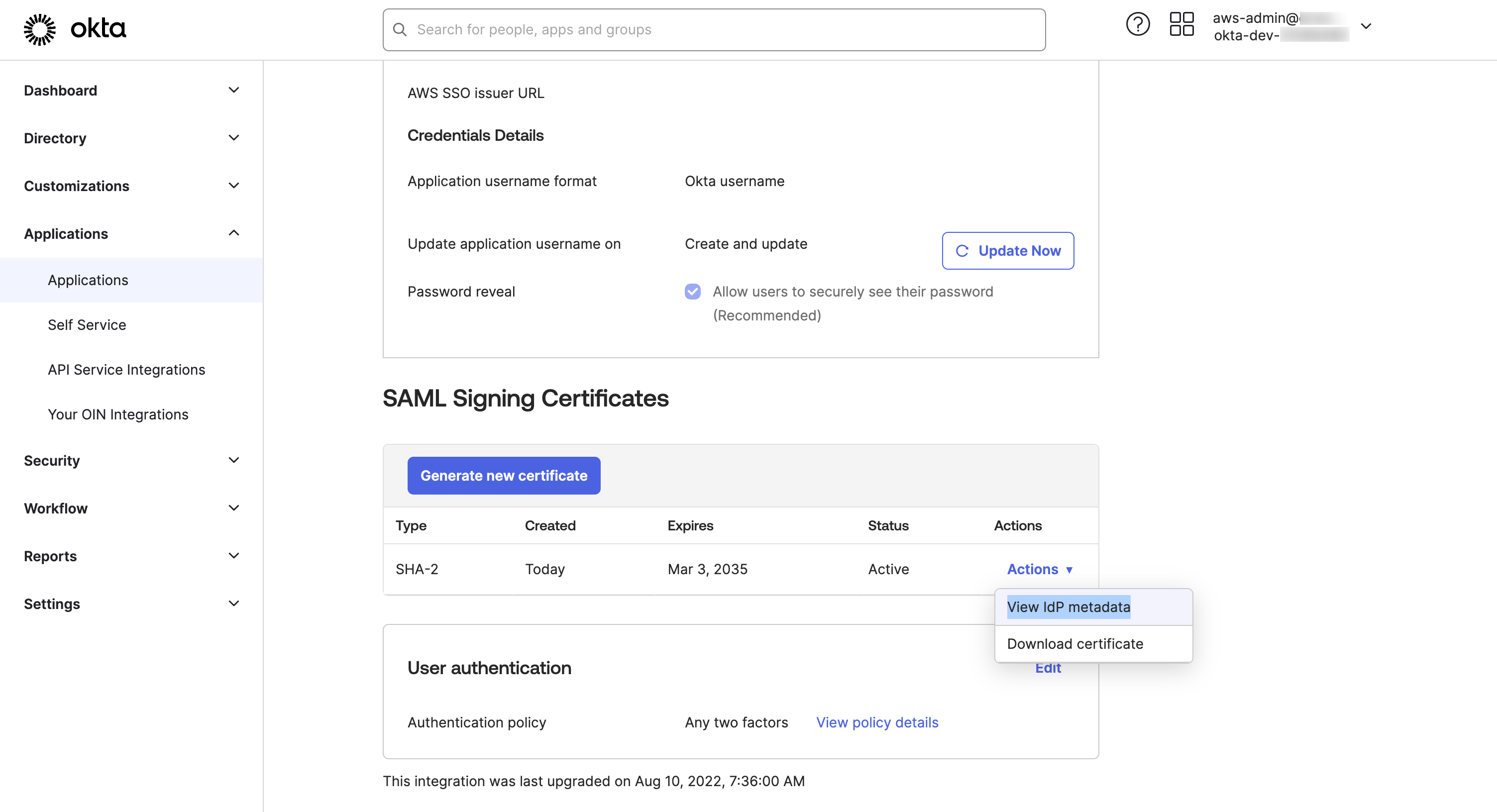 Okta-AWS-IAM-Identity-Center